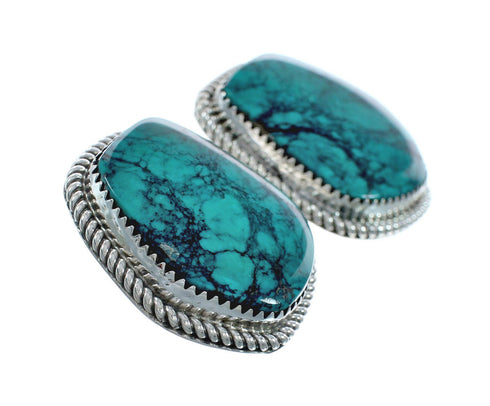 Native American Turquoise Sterling Silver Post Earrings X10502